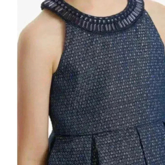 Rare Editions Big Girls Plus Embellished-Neck Jacquard Dress Sz. 4t - Picture 3 of 6